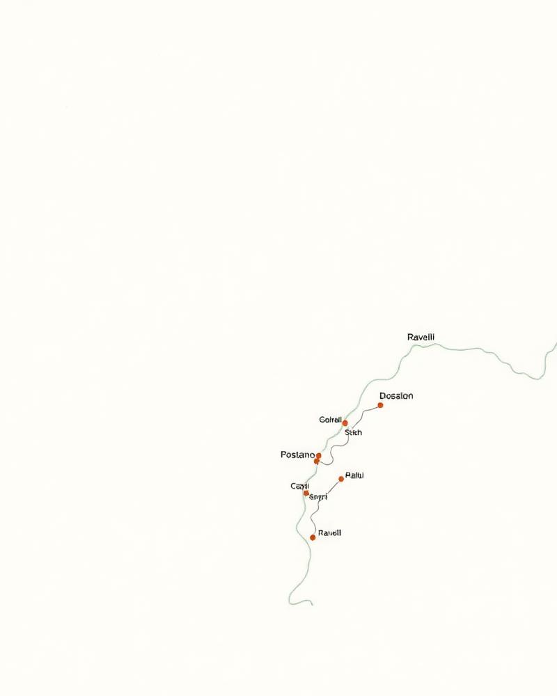 Map of the Amalfi coast